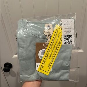 Larkspur bamboo short sleeve pajama short set NIB 4T Aquamarine color